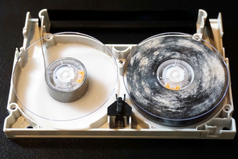 Hi8 tape prior to cleaning