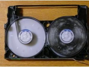 Mold on a 8mm video cassette