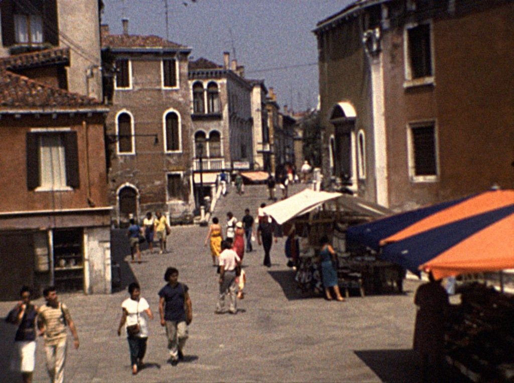 Street scene taken from a frame of 8mm film
