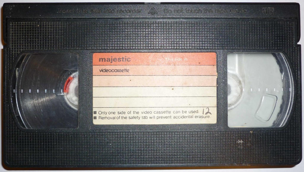 VHS video cassette after cleaning