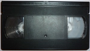 VHS video cassette after cleaning