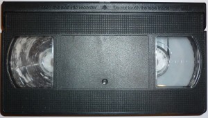 VHS Video tape with mould before cleaning