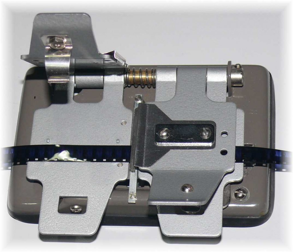 Film Splicer with super 8 film in place