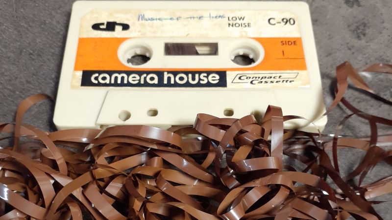 Audio cassette damaged