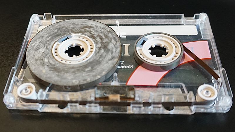 Contaminated audio cassette